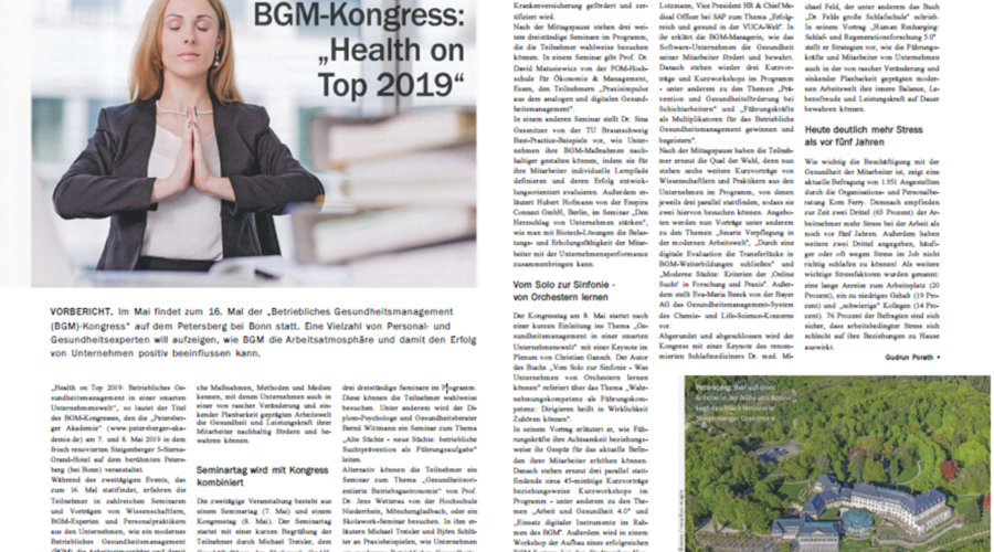 BGM Kongress Health on Top